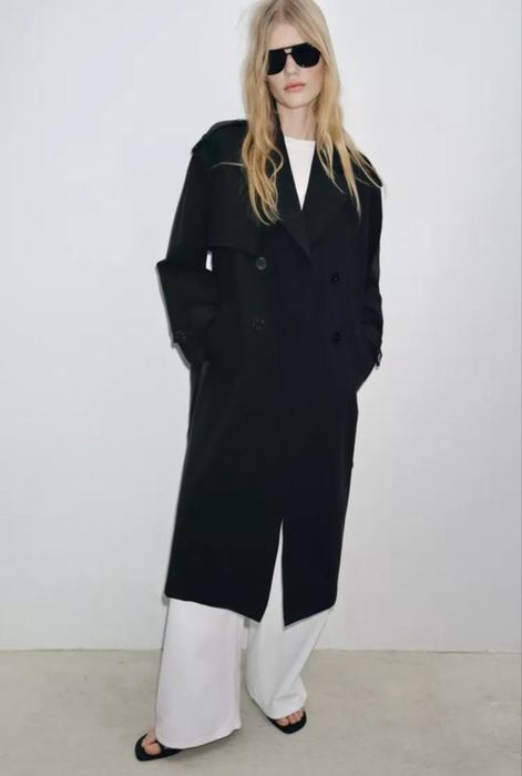 Тренч Zara чорний, Burberry водонепроникний