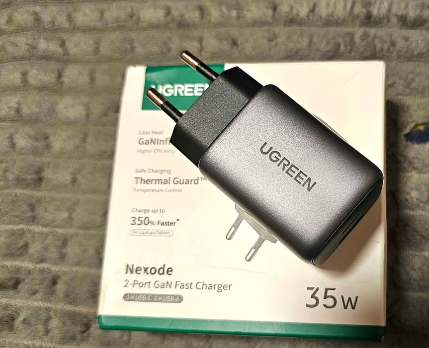 Продам ускоренную Nexod сертифицированную GaN зарядку от Ugreen 35W