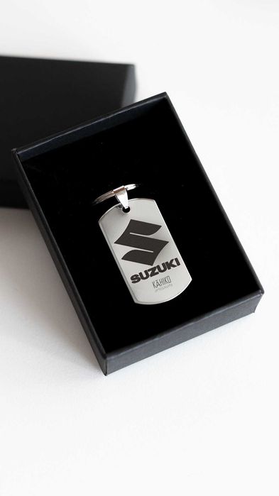 Porta chaves Suzuki em aço inox