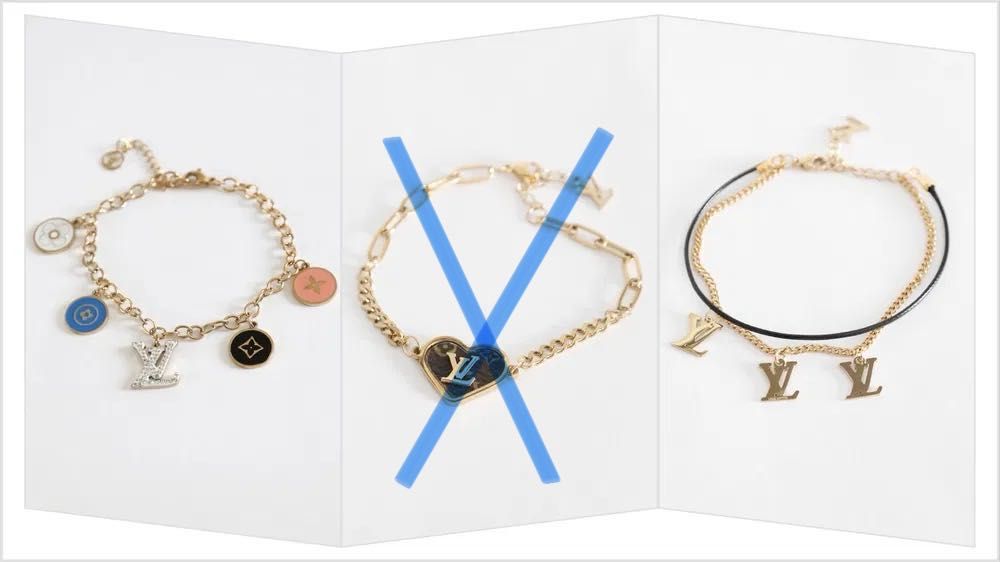 Bransoletka LV ze stali nierdzewnej / Złota