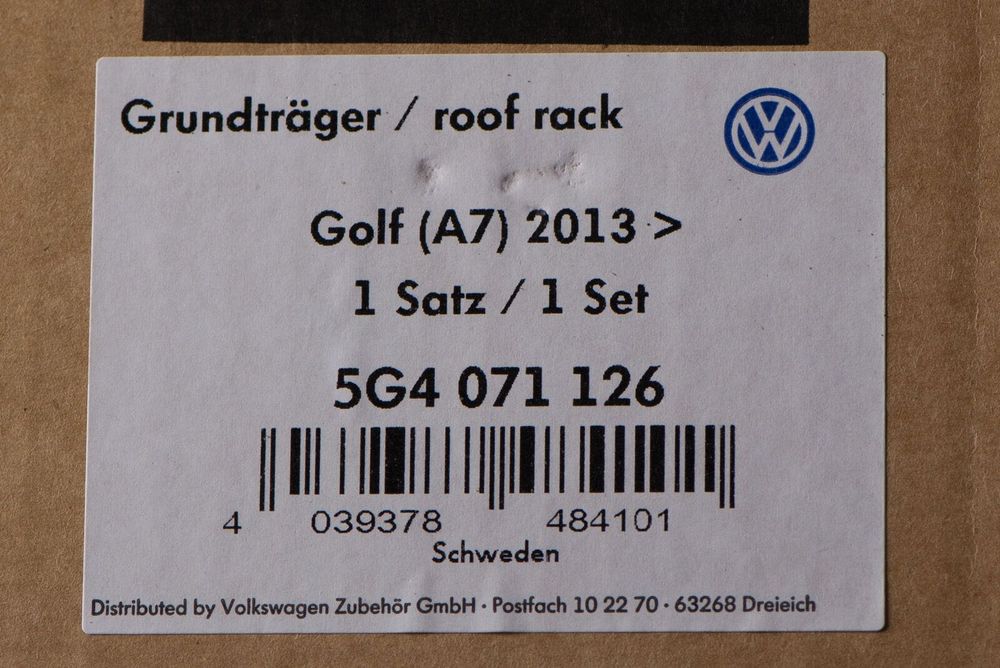 OE VAG 5G4 Bagażnik dachowy belki VW GOLF VII 5D