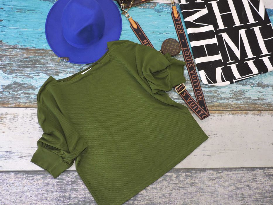 Kappahl Bluza overszie khaki prążek M