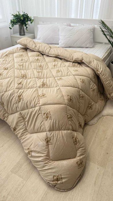 Ковдра ДВУСПАЛЬНА ОВЧИНА ШЕРСТЬ Pure Wool , La Bella Зимова, тепленька