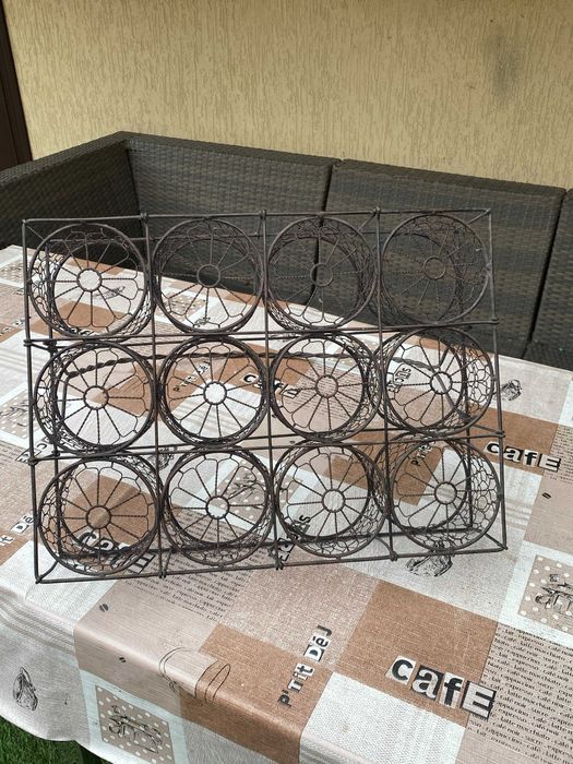 Корзина из витой оцинкованной проволоки (Винтажная)