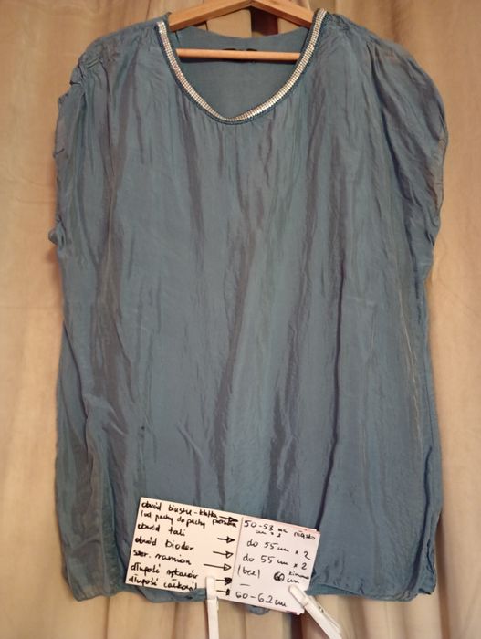 Jedwabna bluzka Silk 100% , seta, mgiełka jedwabna M/L