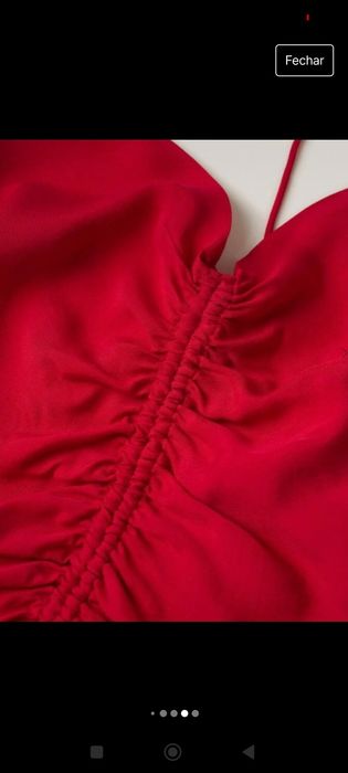 Vestido de cerimónia Mango Vermelho M