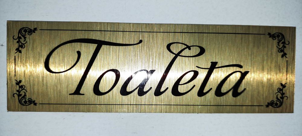 Tabliczka WC 13x4 cm