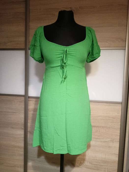 Zielona sukienka mini rozmiar S/XS. Plażowy styl | beachy casual
