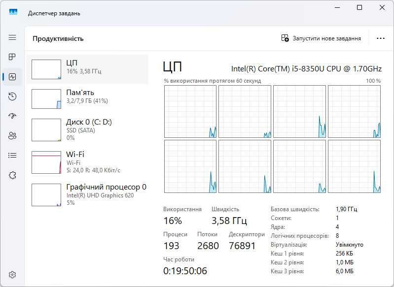 Dell Latitude 7490 i5-8350U/8Гб DDR4/m.2 256Гб/14"/HD TN/АКБ 3г+