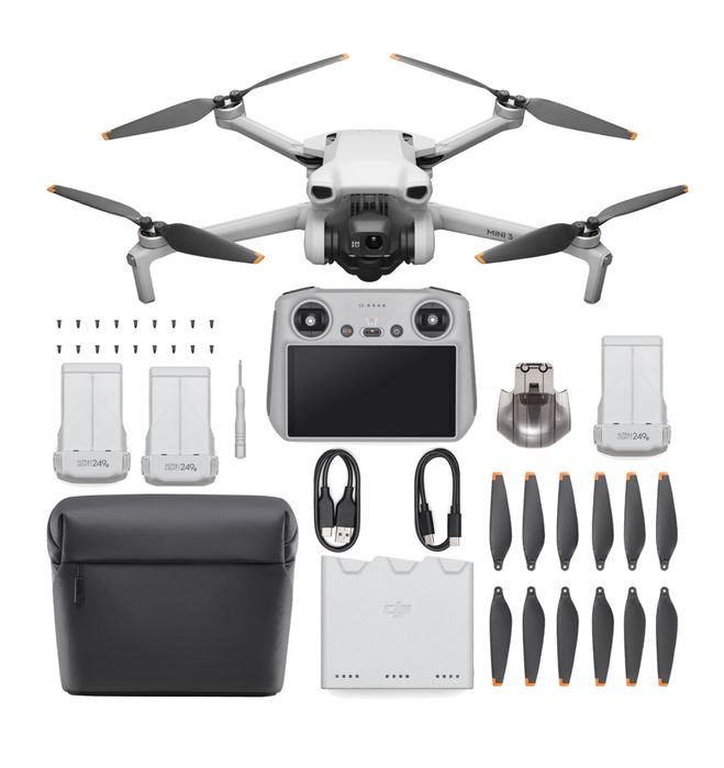 Nowy.Dron DJI Mini 3 Fly More Combo (DJI RC) Wideo 4K HDR 249gr