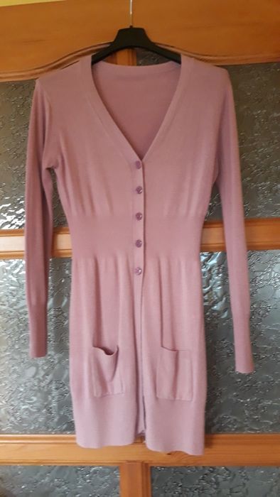 Sweter długi cardigan S