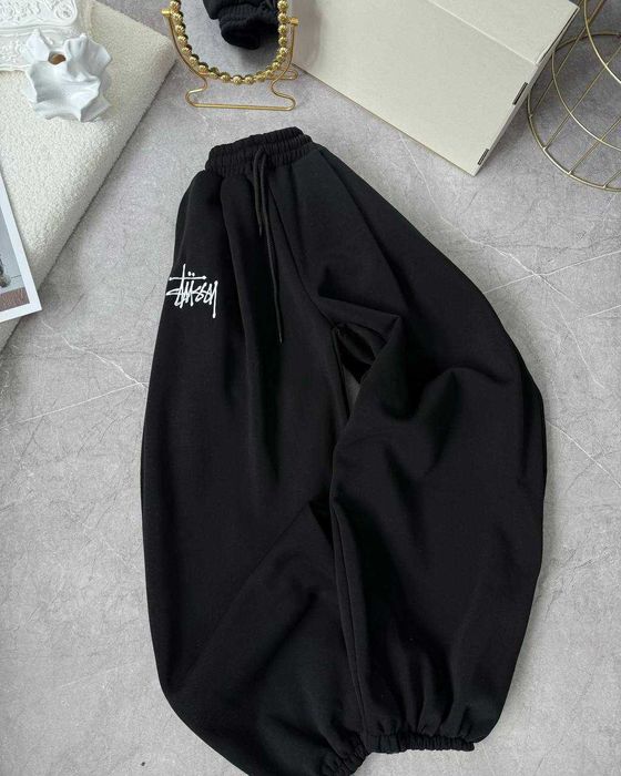 Теплі жіночі штани оверсайз на флісі 3 кольори штаны брюки оверсайз