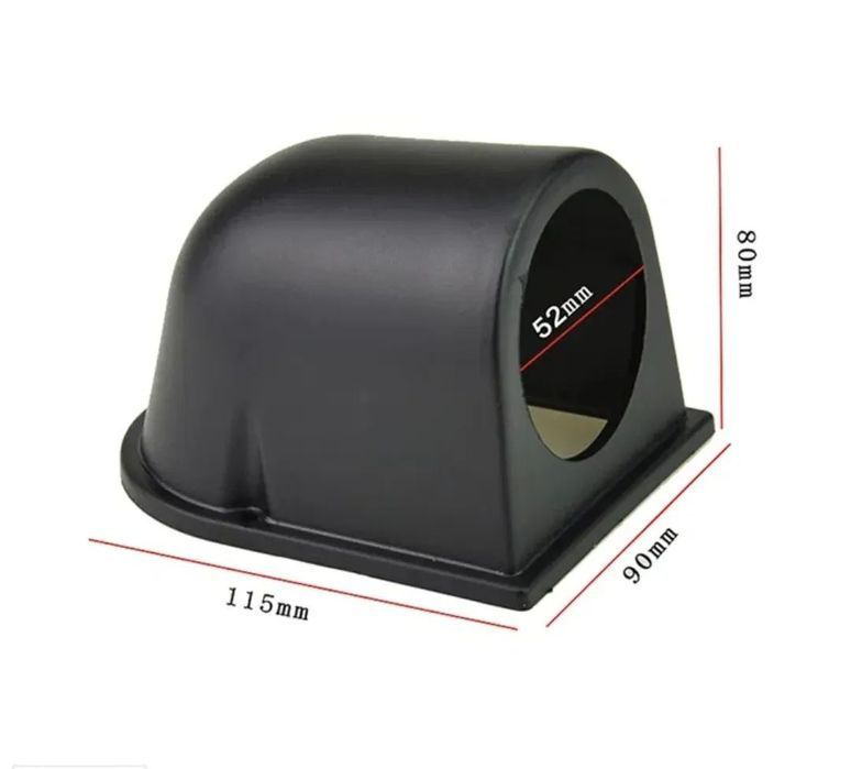 Suporte 1 manómetro 52mm - Preto