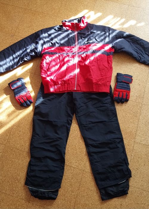 Botas de ski, roupa de neve M-L