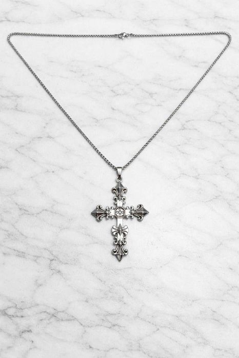 Naszyjnik krzyż Chrome Hearts style