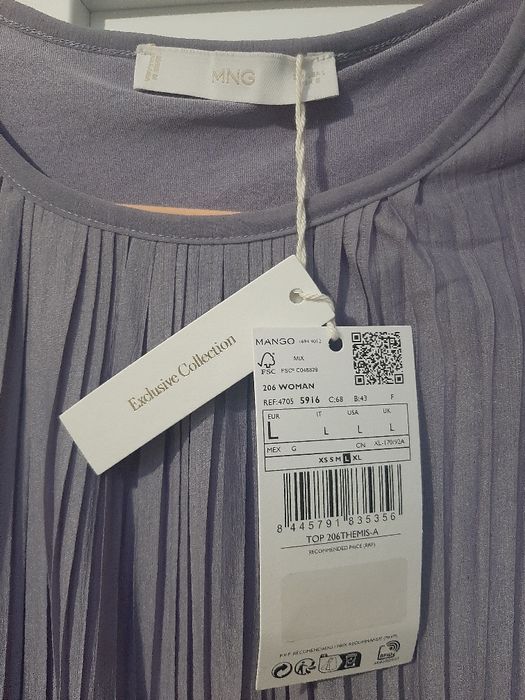 Nowy top Mango 40 plisy