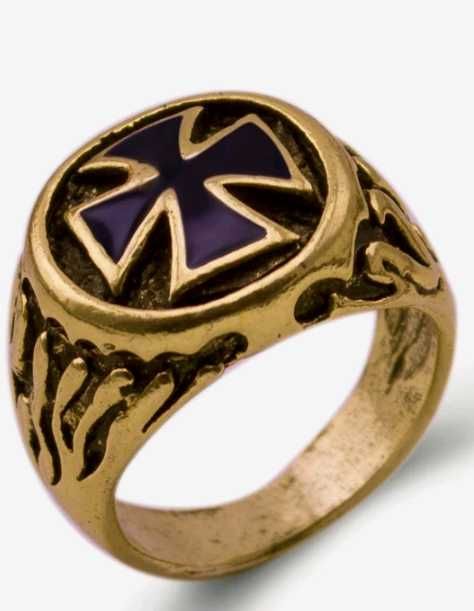 Перстень печатка лот / з червоним камнем сталь / 20.5 розмір