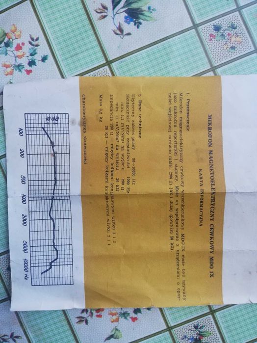 Mikrofon magnetoelektryczny prl