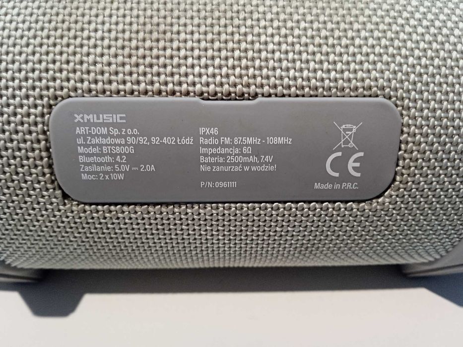 Портативні колонки Xmusic BTS800G