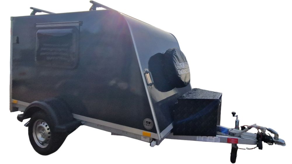 Microcamp mini przyczepa kempingowa transportowa teardrop