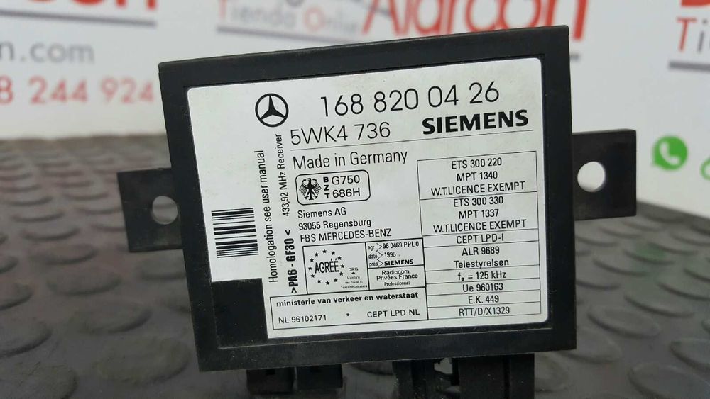 CENTRALINA DO IMOBILIZADOR MERCEDES CLASE SLK (W170) ROADSTER 200 (170.435)