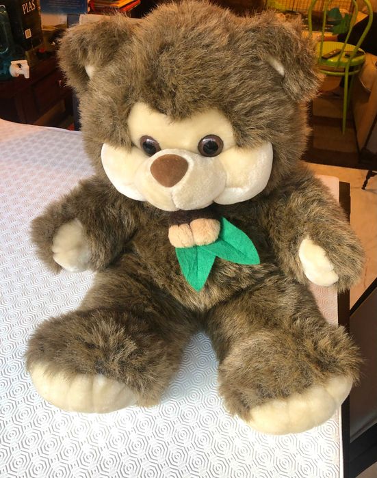 Urso de peluche felpudo - como novo
