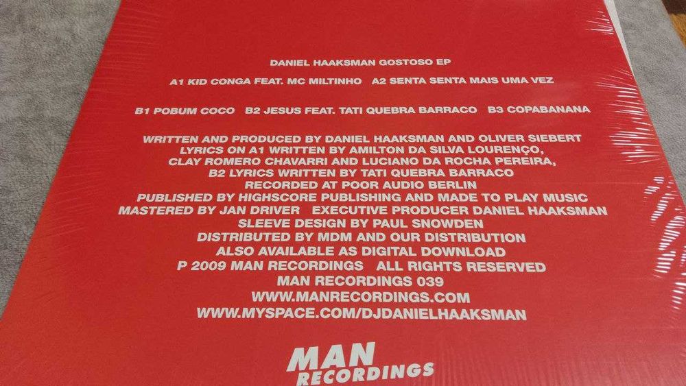 Daniel Haaksman - Gostoso Ep. запечатанный винил