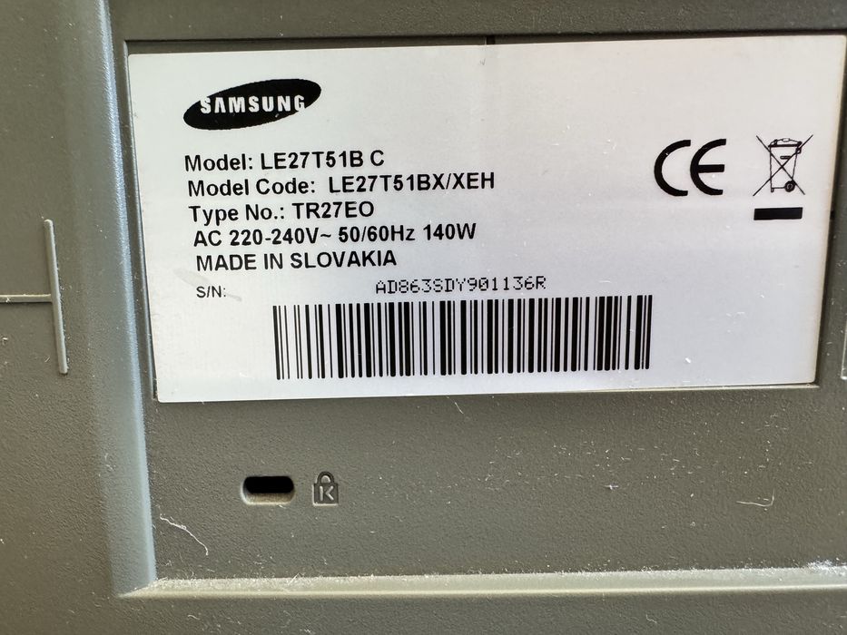 Telewizor Samsung 27” LE27T51BC – sprawny, bez pilota
