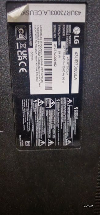 Tv LG  43UR73003LA  Części