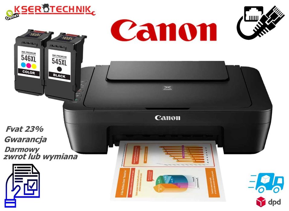 Canon PIXMA MG 2555 S - drukarka atramentowa 3w1: druk, skan, kopia