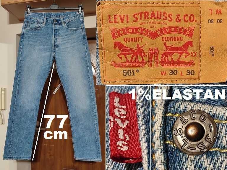 spodnie jeans LEVIS 501 STRAIGHT THE BEN W30 L30 pas 76 77 78 - 79 80
