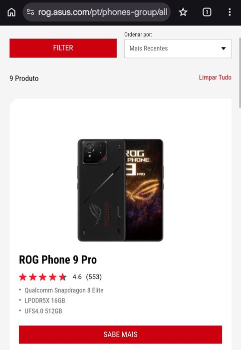 ASUS ROG 9 PRO (16G - 512 G )