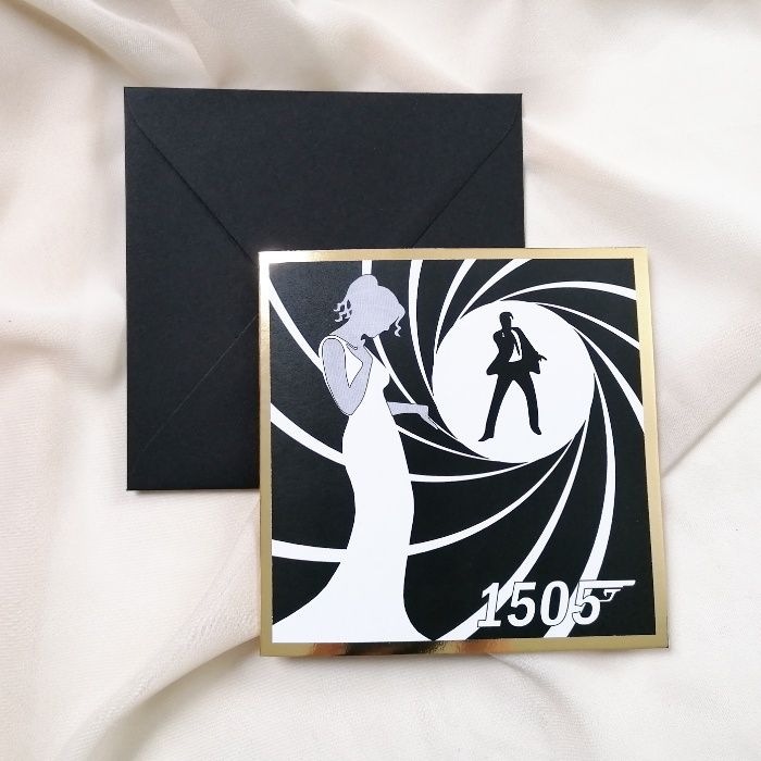 Zaproszenie ślubne w motywie Jamesa Bonda JAMES BOND