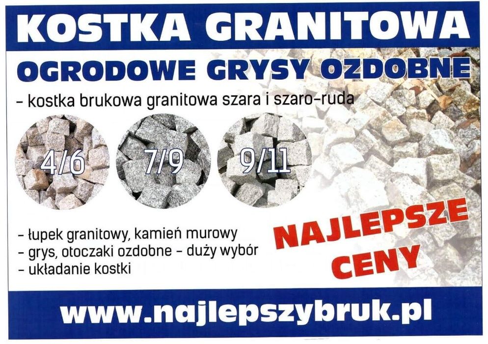 Kostka Granitowa 8/11
