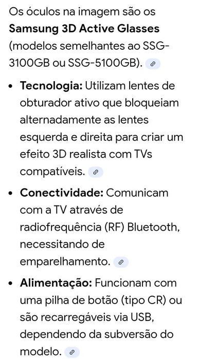Samsung 3D Active glasses novos