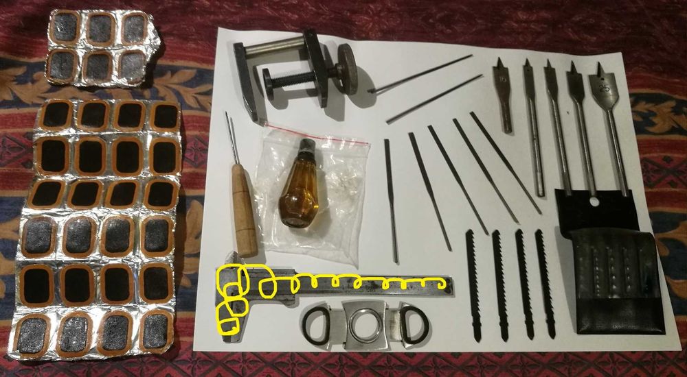 инструмент напильник струбцина сверло пилка латка для шин