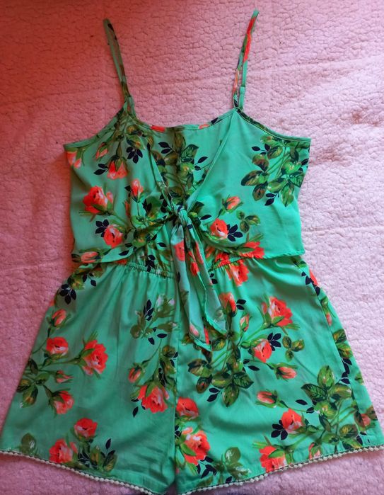 Macacão Calção Verde-Água