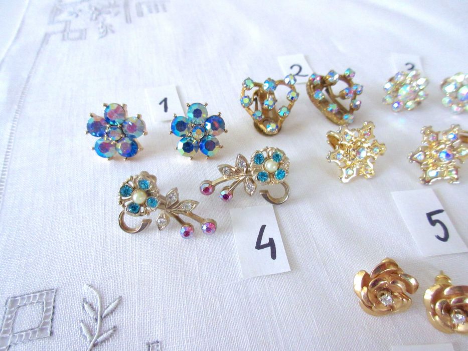 Stara biżuteria kolczyki klipsy lata 80