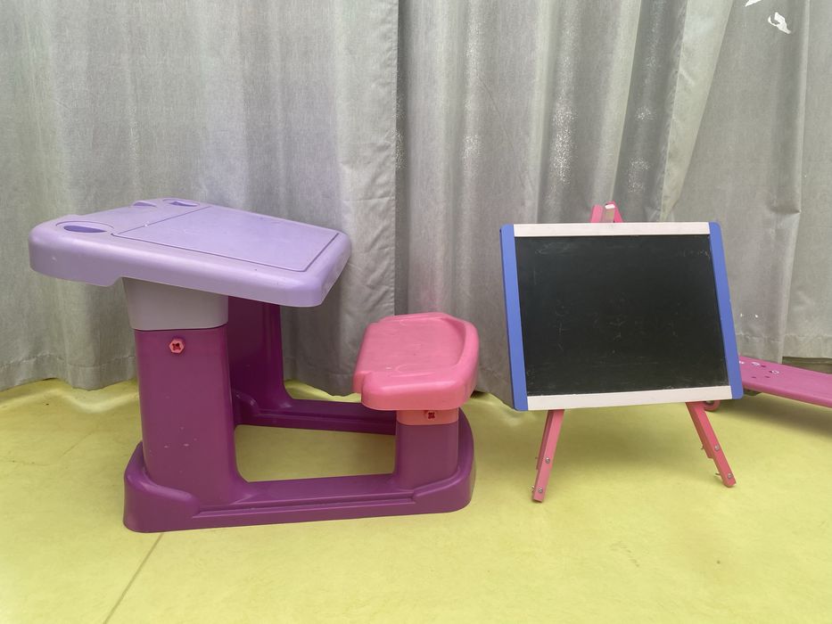 Secretaria bebe Mesa criança escrevaninha e quadro de ardosia