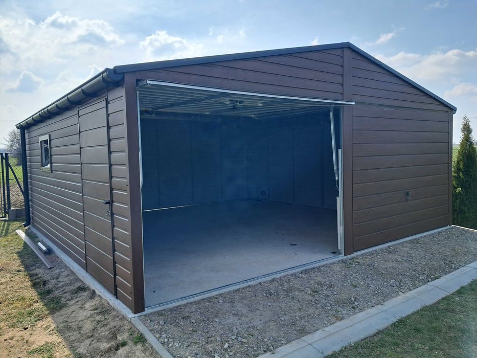 Garaż Drewnopodobny Garaże Blaszak Blaszany Schowki Ogrodowe