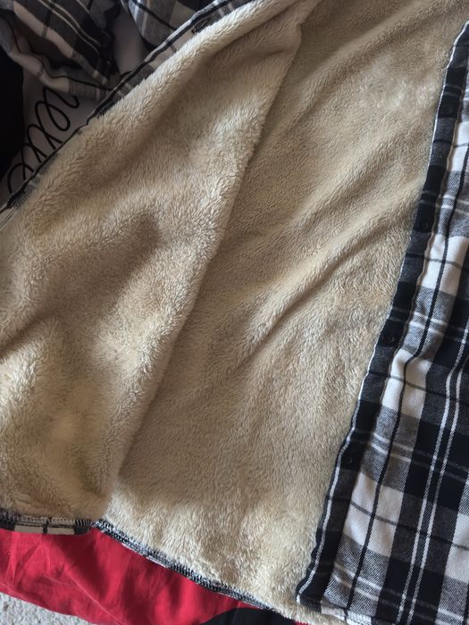 Рубашка чорно біла тепла