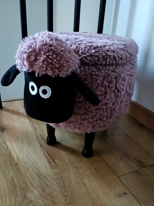 Pufa zwierzak ze schowkiem SHEEP Różowy