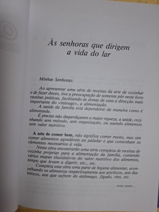 Livro de culinaria a cozinheira das cozinheiras