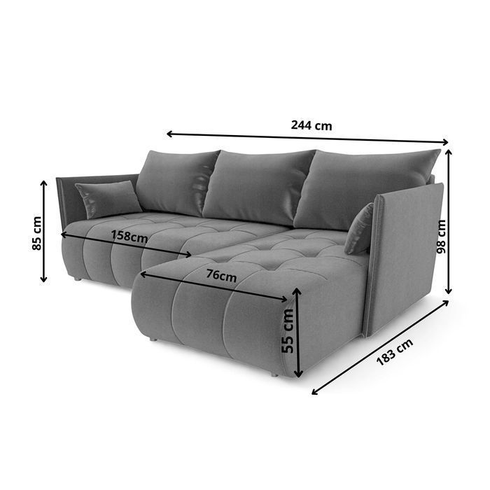 NOWOŚĆ !!! Narożnik Chicago L rozkładany z poduszkami