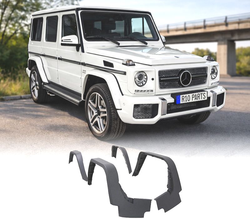 KIT DE CARROÇARIA MERCEDES CLASE G W463 LOOK AMG G65 PDC PARACHOQUES FRONTAL + 4 ABAS