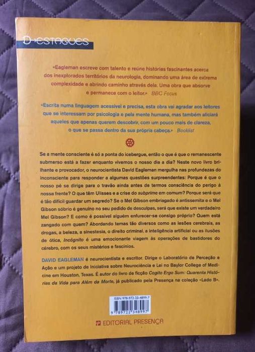 Incógnito; Como o Inconsciente comanda as nossas vidas - David Eagleman