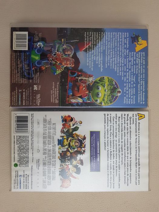 Filme Disney VHS cassete Toy Story 1 e 2