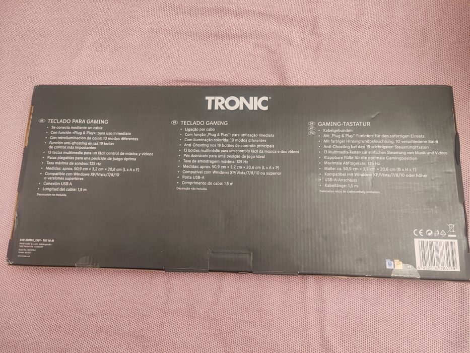 Teclado gaming tronic