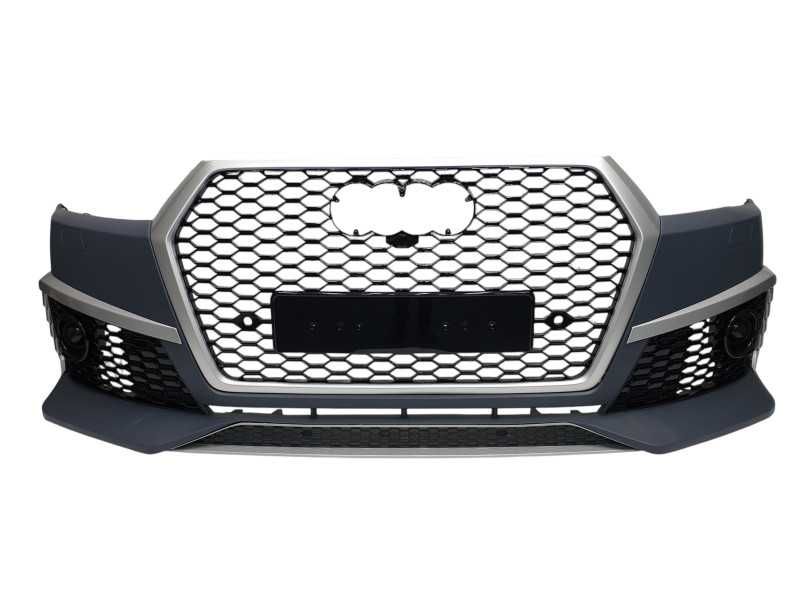 Передній бампер ( RS Style ) Silver на Audi Q7 4M 2015-2020 року