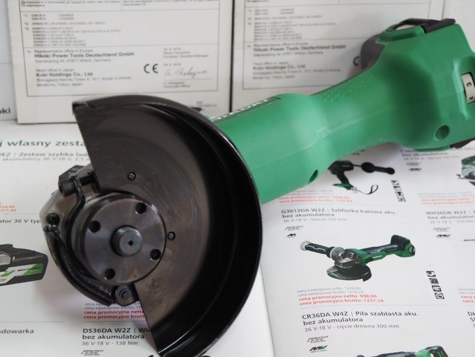 Szlifierka kątowa HIKOKI G 3613 DA bezszczotkowa regulacja obr. 36v